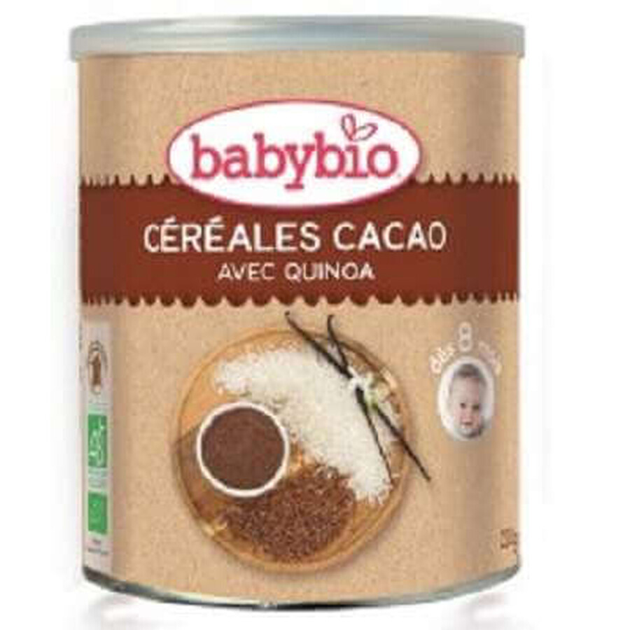 Biologische quinoa en cacao ontbijtgranen, +8 maanden, 220 g, BabyBio