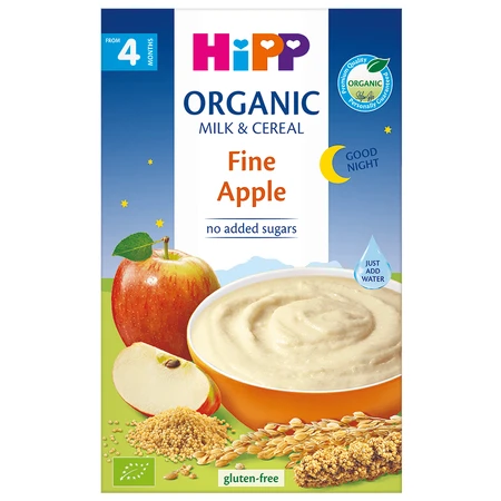 Cereale cu mar Noapte Buna, +4 luni, 250 g, Hipp