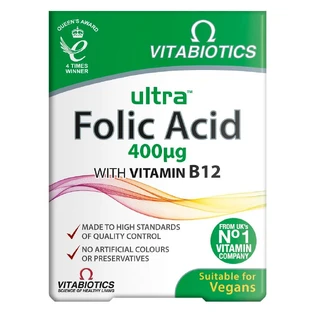 Vitabiotics Ultra Folsäure 400µg, 60 Tabletten