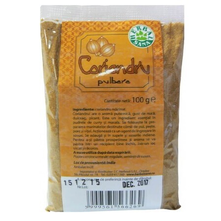 Coriandre en poudre, 100 gr, Herbal Sana