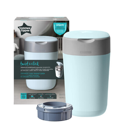 Cestino Sangenic Tec Twist&Click, blu, Tommee Tippee