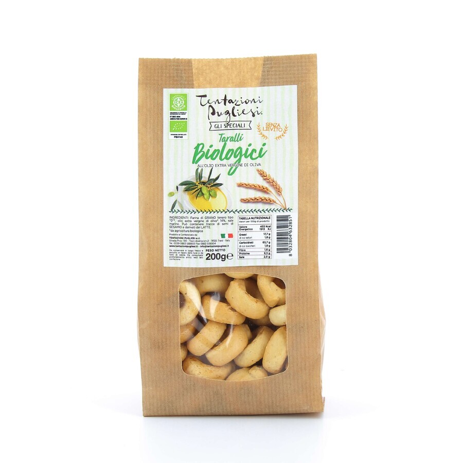 Bagels met extra vierge olijfolie Taralli Biologigi, 200 g, Tentazioni Pugliesi