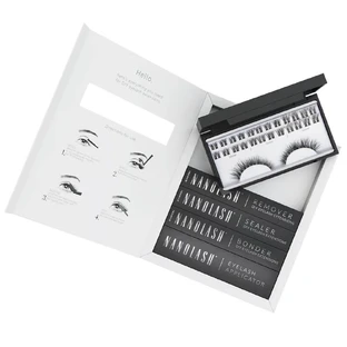 Nanolash DIY Extensions Starter Kit Ciglia artificiali 10,12,14 mm Fantasia 36 pezzi + Legante per ciglia, 5 ml + Sigillante per ciglia, 5 ml + Applicatore per ciglia, 1 pezzo + Rimuovi ciglia, 5 ml