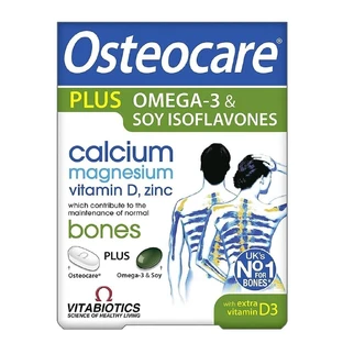 Vitabiotics Osteocare Plus Omega-3 amp; Soja-Isoflavone, 84 Tabletten/Kapseln