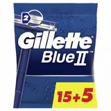 Gillette Blue II Wegwerpscheermesjes, 20 stuks