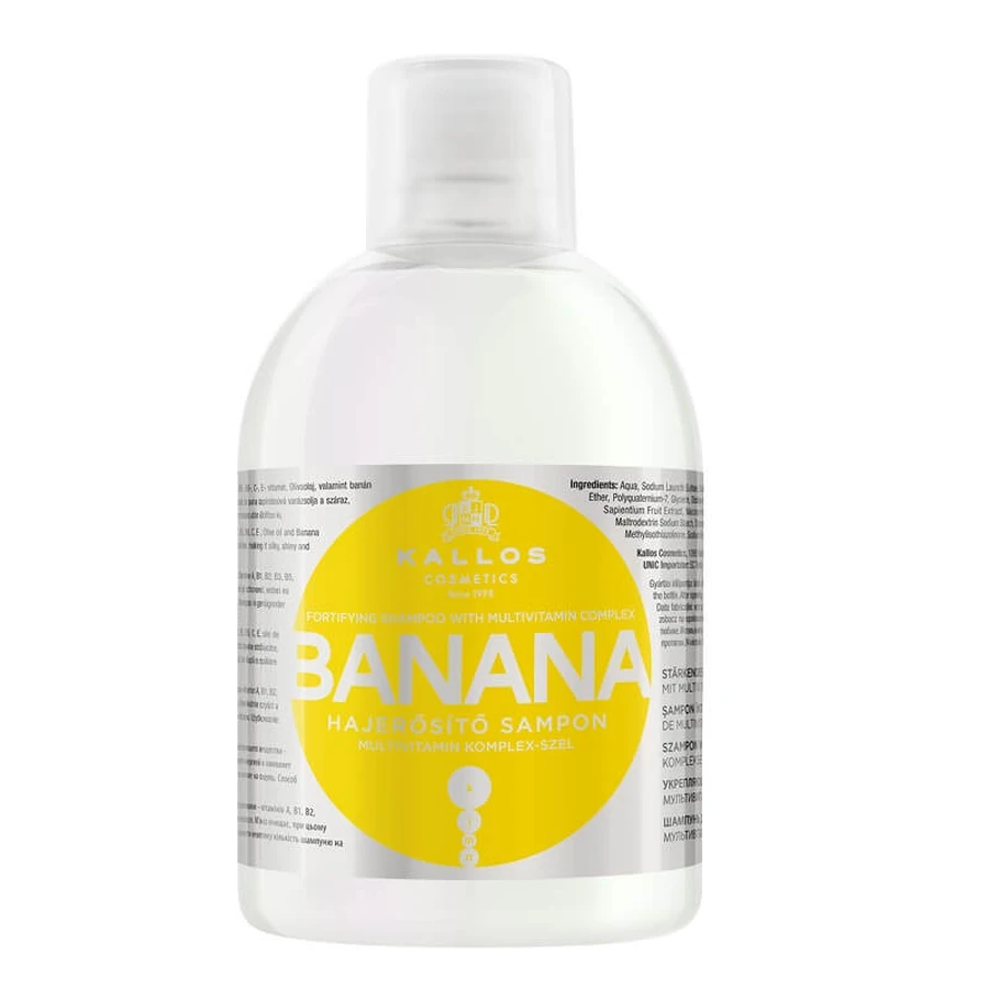 Kallos KJMN Banaan Shampoo, 1000 ml