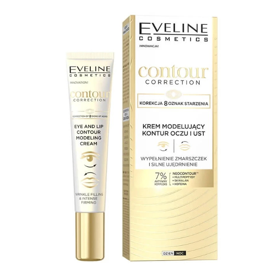 Eveline Cosmetics, Contour Correction, Crema modellante per il contorno occhi e labbra, 20 ml