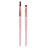 Donegal Mineral Pink Eyebrow Contouring Brush + Eyebrow and Eyelash Brush