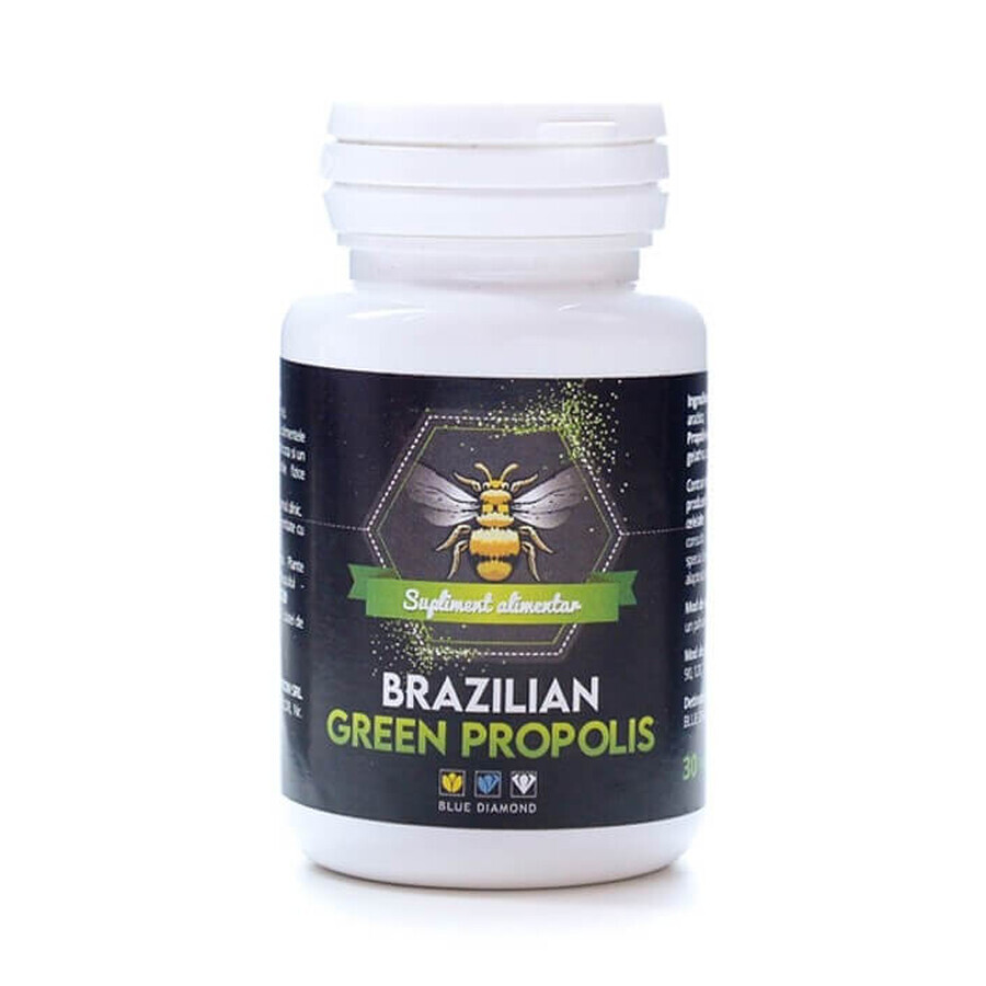 Brazilian Green Propolis, 30 capsule, Blue Diamond