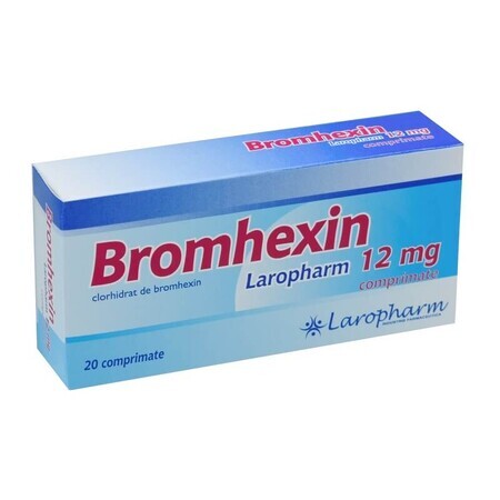 Broomhexine 12 mg, 20 tabletten, Laropharm