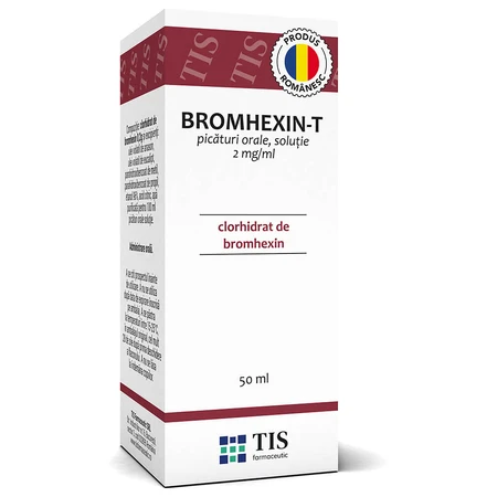 Bromhexin-T 2 mg/ml gotas orales, 50 ml, Tis Farmaceutic