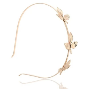 Ecarla Decoratieve Haarband 3 blaadjes Goud