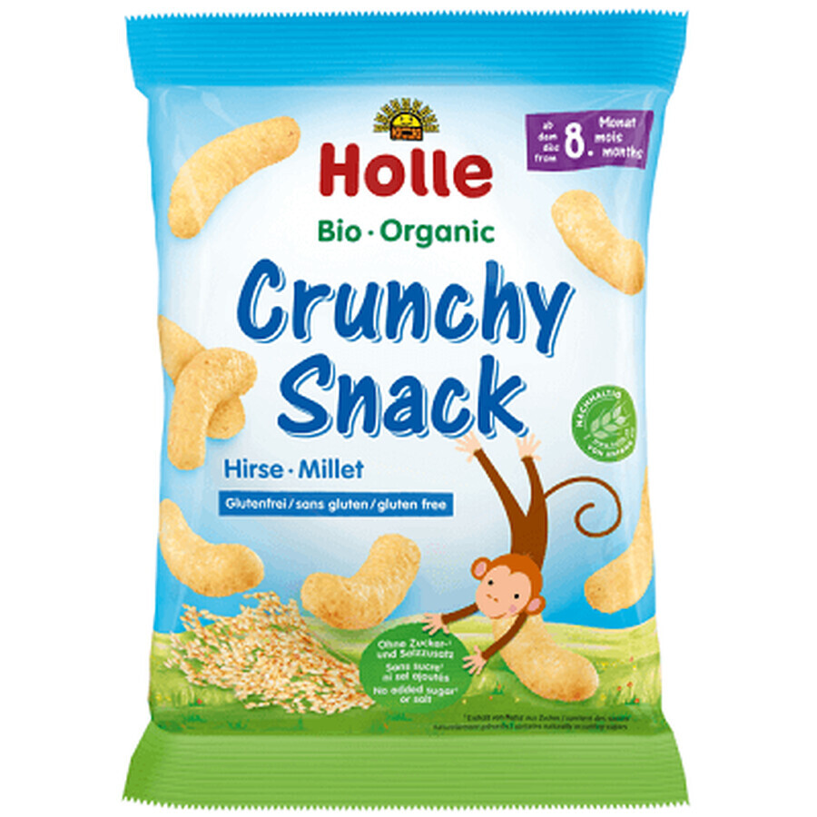 Crunchy Snack met gierst zonder suiker, +8 maanden, 25 g, Holle Babyvoeding