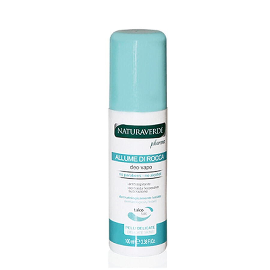 Deodorante spray con pietra di allume, talco, 100 ml, Naturaverde