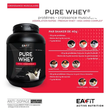 Eafit Pure Whey Croissance Musculaire Maxi 750g