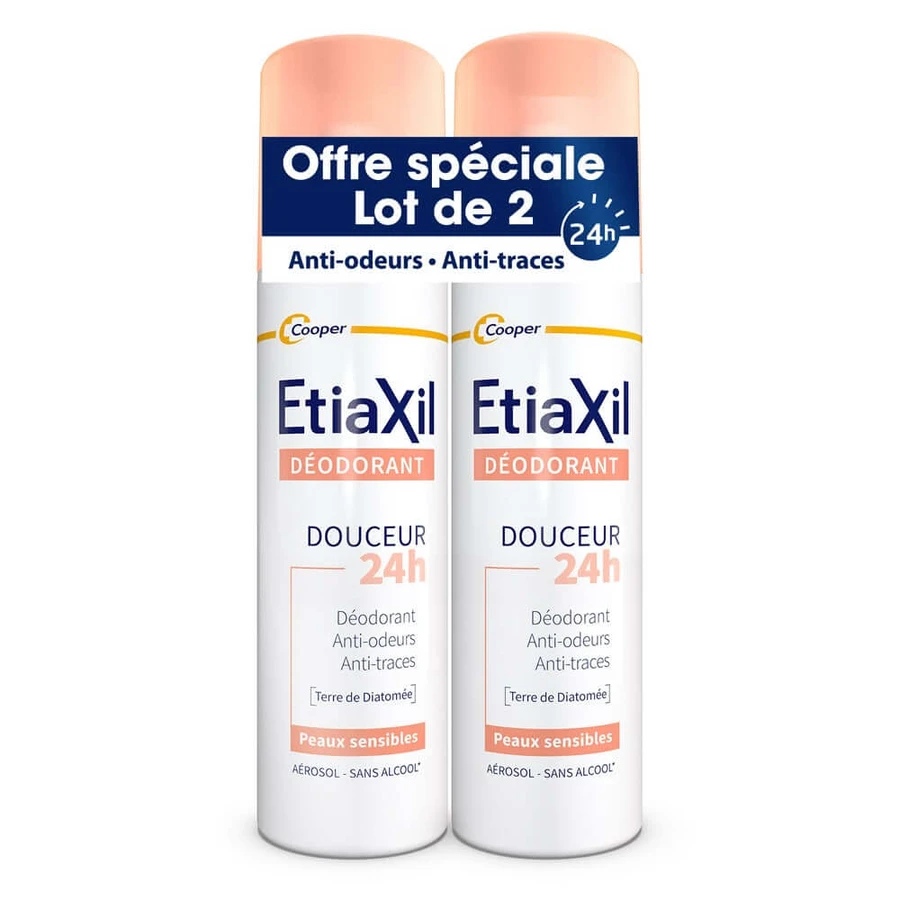 Etiaxil Deodorant Spray Delicacy without aluminum 48 hours Sensitive Skin 2x150ml