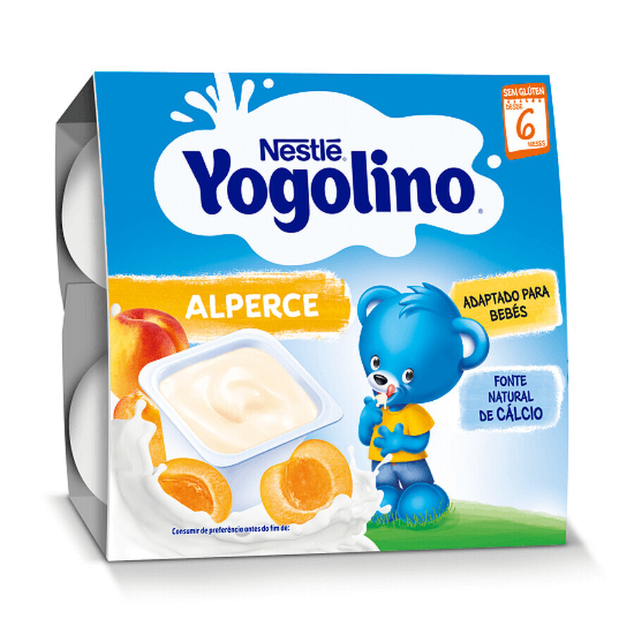 Desert  cu caise Yogolino, +6 luni, 4x 100g, Nestle