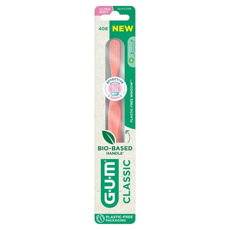 Szczoteczka do zębów Gum Classic Ultra Soft Bio-Sourced 15/100e Compact x1: ceny i cechy