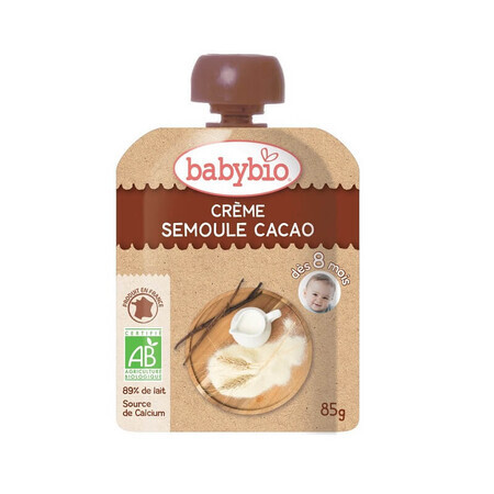 Dessertcrème van tarwe en cacao, 85 gr, Babybio