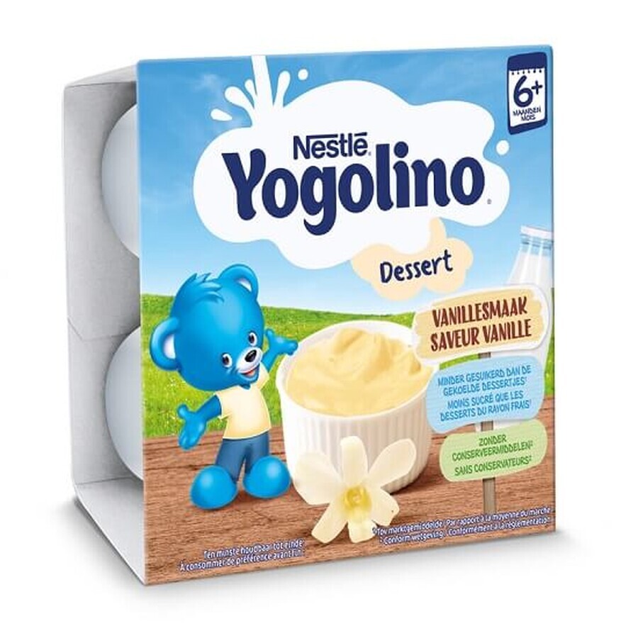 Yogolino vanille dessert, 6-36 maanden, 4x 100g, Nestle