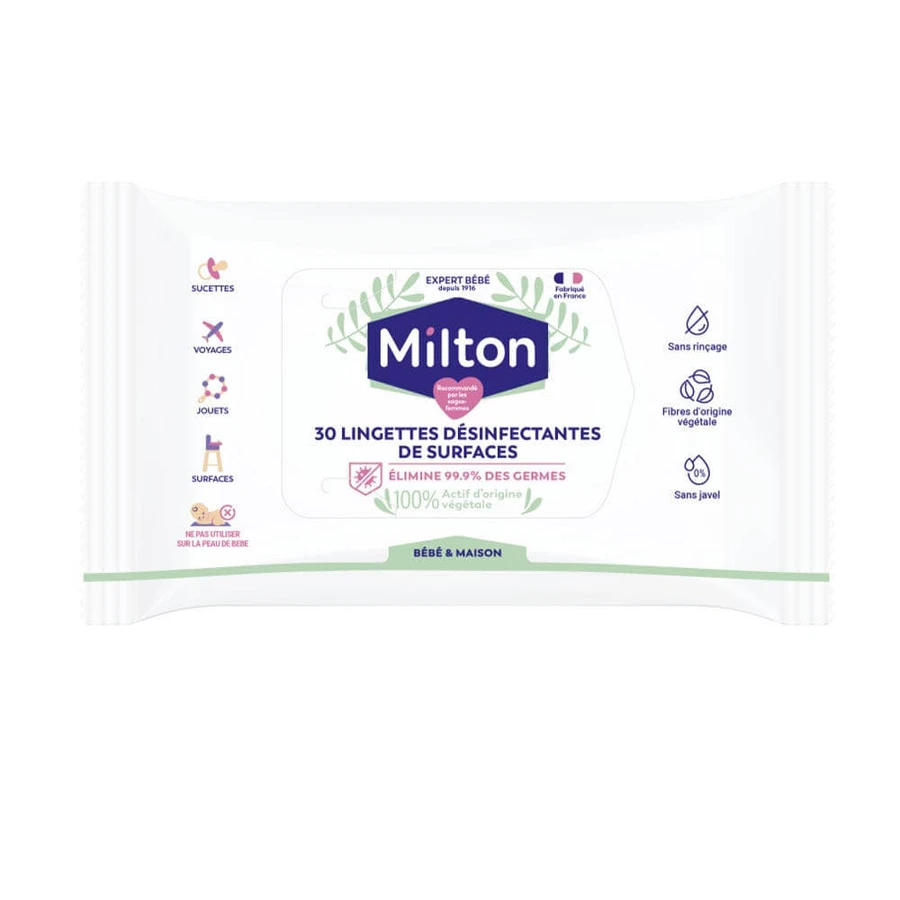 Milton Biologisch afbreekbare doekjes voor oppervlaktedesinfectie x30