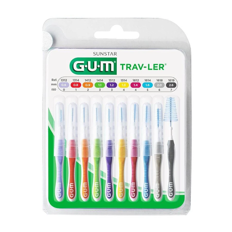 Gum Trav-ler Toothbrushes x10