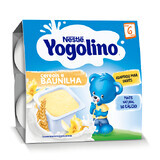 Grijs dessert met melk en vanille Yogolino, +6 maanden, 4x 100g, Nestle