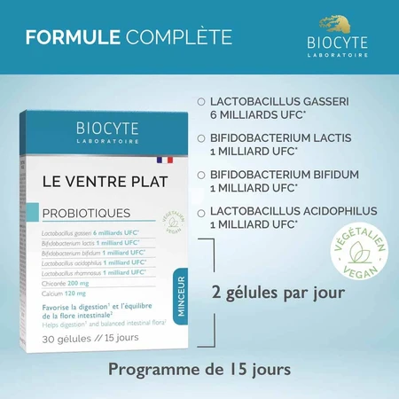 Biocyte Afslanking Le Ventre Plat Probiotiques 30 capsules