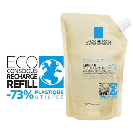 La Roche-Posay Lipikar Anti-irritatie lipideherstellende reinigingsolie + eco navulling 2x400ml