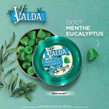 Valda Zuckerfreier Eukalyptus-Minze-Kaugummi 140g