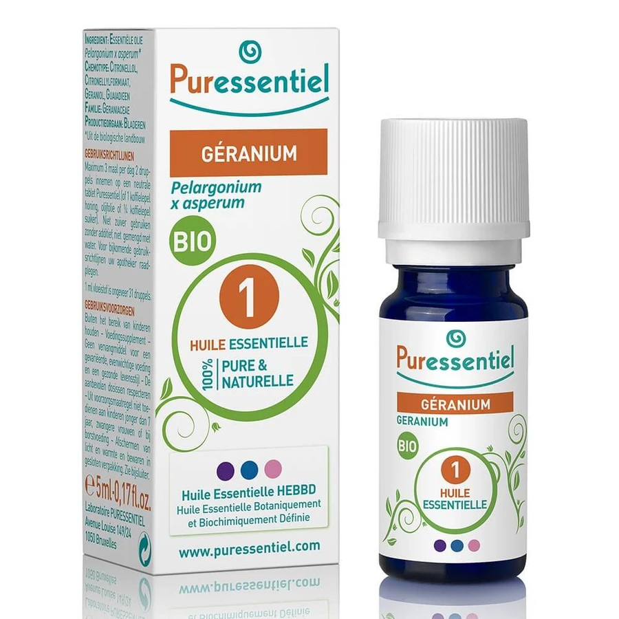 Puressentiel Essential Oils Organic Geranium Essential Oil 5 ml
