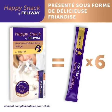 Feliway Happy Snack Met kip ontspannend effect 6 sticks