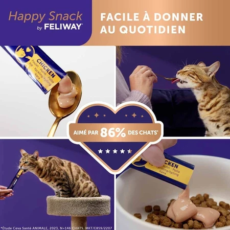 Feliway Happy Snack Met kip ontspannend effect 6 sticks