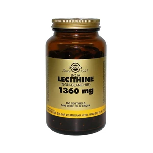 Solgar Lecitina de Soja (sin blanquear) 100 Cápsulas Blandas Cardiovasculaire Sommeil/Relaxation 1360 mg