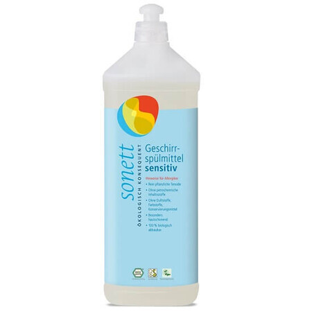 Detergente ecologico per lavare i piatti Sensitiv, 1 L, Sonett