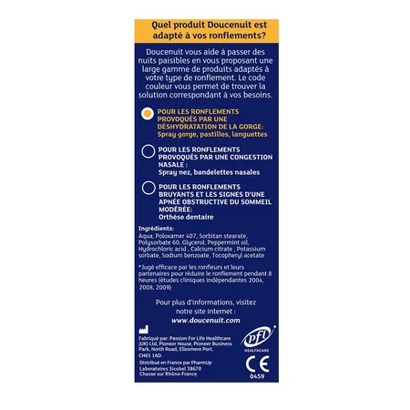 Doucenuit Anti-ronflement Spray gorge 23.5 ml