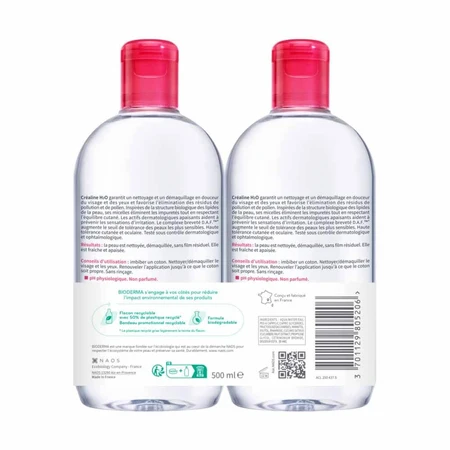 Bioderma Sensibio H2O micellair water set, 2x500 ml
