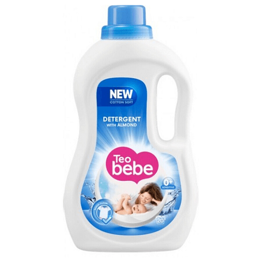 Detersivo liquido per bucato Cotton Soft Almond, 1.1L, Teo Bebe