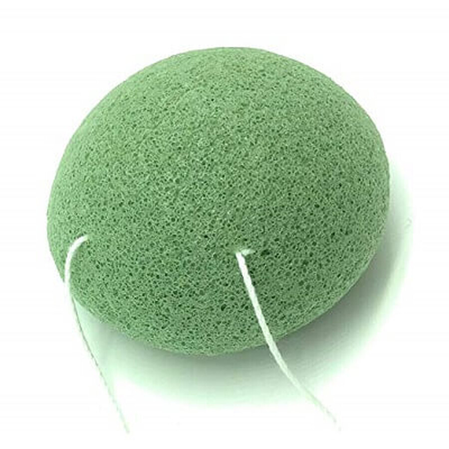 Éponge de visage en fibres naturelles Konjac, essence de thé vert, Belmar Enterprises