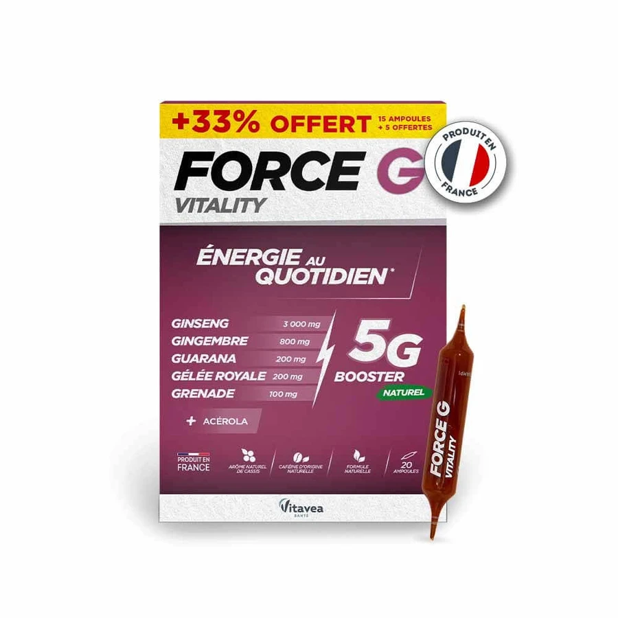 Vitavea Santé Force G Vitality Daily Energy 20 fiolek: ceny i cechy