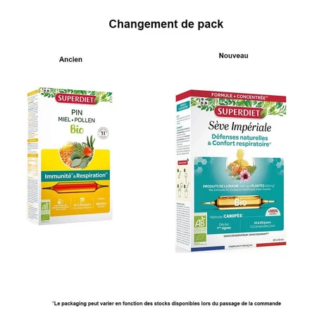 Superdiet Seve Imperiale Biologico 20 Immunité et Respiration 20 Ampullen