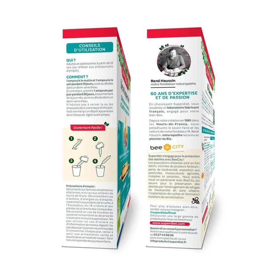 Superdiet Seve Imperiale Biologico 20 Immunité et Respiration 20 Ampullen