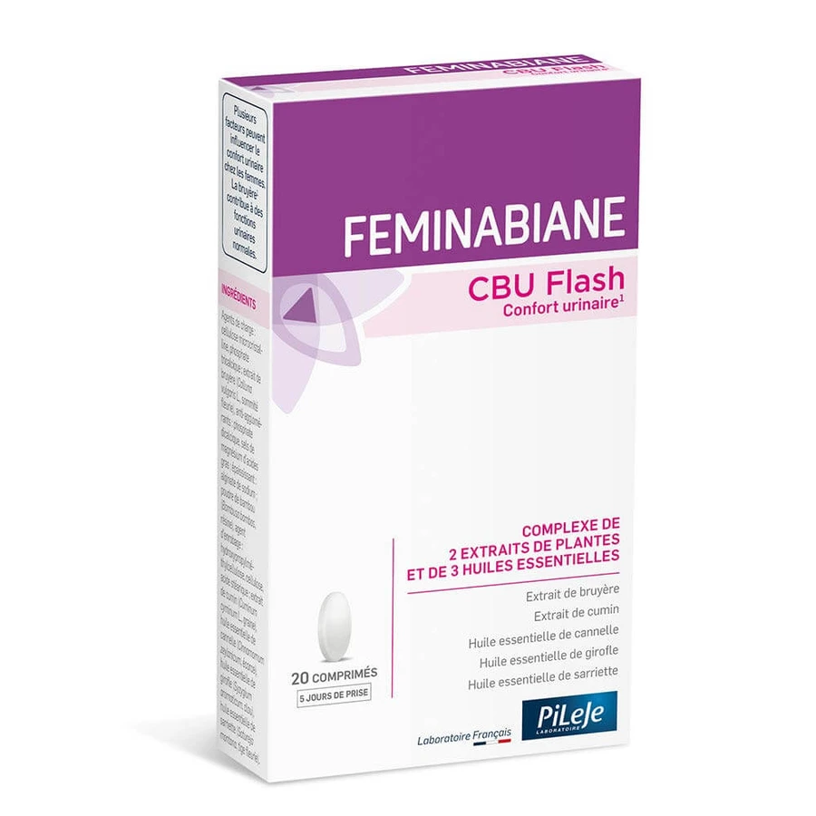 Stapeltje Feminabiane CBU Flash Feminabiane 20 tabletten
