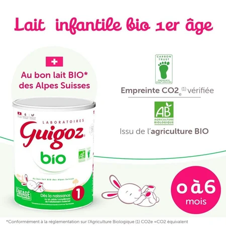 Guigoz Leche en Polvo Ecológica 1 Desde el nacimiento hasta los 6 meses 800g