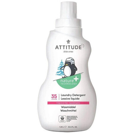 Lessive liquide sans parfum pour bébés, 1,05 l, Attitude