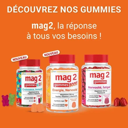 Mag 2 Boost Energie Nervosité 45 Gommes