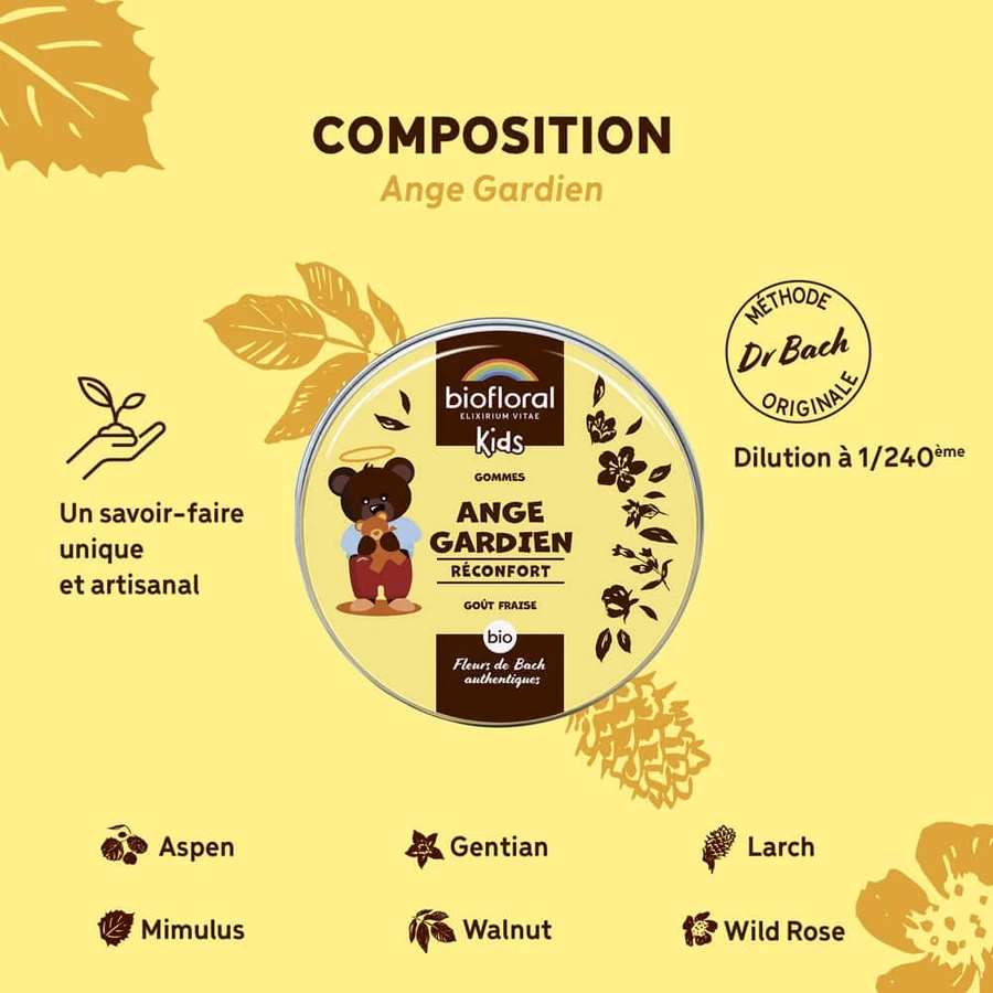 Biofloral Kids Beschermengel Comfort Kauwgom Bio 45g