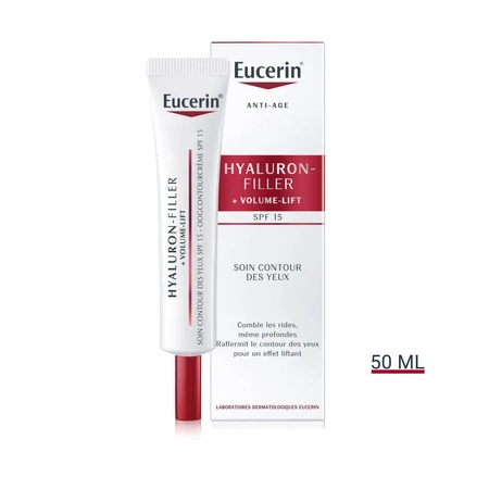 Eucerin Hyaluron-Filler + Volume Lift Eye Contour Spf15 15ml: ceny i cechy