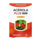 Phyto-Actif Acerola Plus 500 30 Comprimidos + Vitaminas C 24 Comprimés