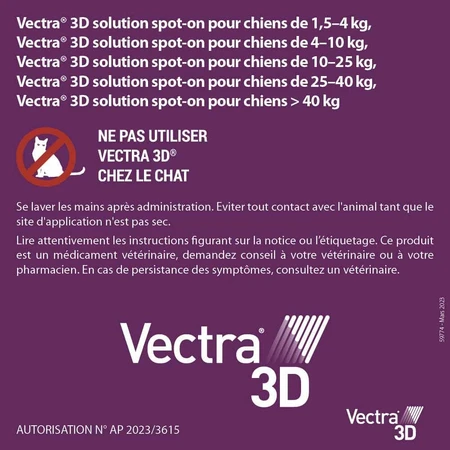 Ceva Vectra Spot-on Solution for Dog >4-10 kg 3 pipettes